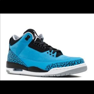 Nike Air Jordan 3 Retro in Powder Blue + Black